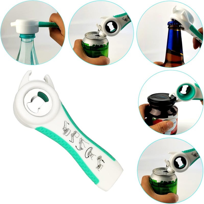 Otstar Jar Opener Bottle Opener and Can opener for Weak Hands,Seniors with Arthritis, Elderly, Jar Lid Opener Gadgets with Rubber Jar Opener Gripper Pad and Corkscrew Opener - Image 4
